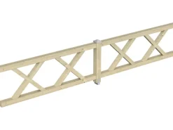 Skan Holz Brüstung Andreaskreuz 465 x 84 cm Fichte Natur