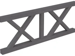 Skan Holz Brüstung Andreaskreuz 220 x 84 cm Fichte Schiefergrau