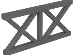 Skan Holz Brüstung Andreaskreuz 170 x 84 cm Fichte Schiefergrau