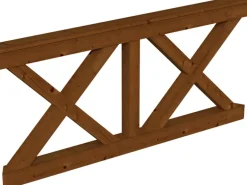 Skan Holz Brüstung Andreaskreuz 180 x 84 cm Fichte Nussbaum