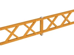 Skan Holz Brüstung Andreaskreuz 465 x 84 cm Fichte Eiche hell