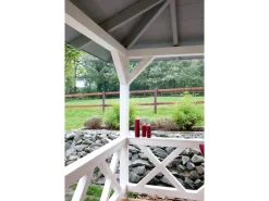 Skan Holz Brüstung Andreaskreuz 465 x 84 cm Fichte Eiche hell