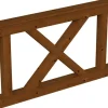 Skan Holz Brüstung Andreaskreuz 150 x 84 cm Fichte Nussbaum