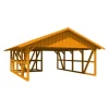 Skan Holz Carport Schwarzwald m. Dachschalung u. Abstellr. A 684 x 772 cm Eiche