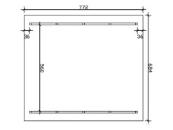 Skan Holz Carport Schwarzwald mit Dachlattung 684 x 772 cm Nuss