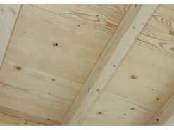 Skan Holz Carport Schwarzwald m. Dachschalung u. Abstellr. 424 x 772 cm Weiß