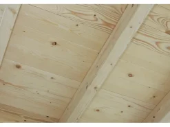 Skan Holz Carport Schwarzwald m. Dachschalung u. Abstellr. C 684 x 772 cm Nuss