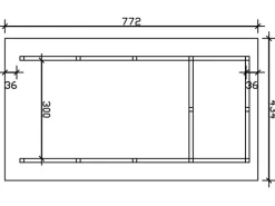 Skan Holz Carport Schwarzwald m. Dachschalung u. Abstellr. 424 x 772 cm Natur