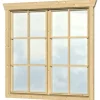 Skan Holz Doppelfenster BxH 2 x 57,5 x 123,5 cm für 28 mm Häuser