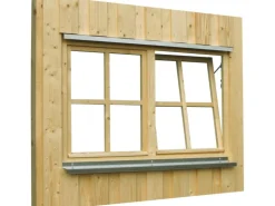 Skan Holz Doppelfenster Rahmenaußenmaß. 132,4 x 82,1 cm Natur