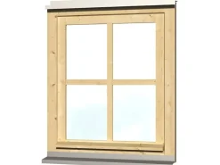 Skan Holz Einzelfenster Rahmenaußenmaß 69,1 x 82,1 cm Natur