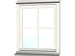 Skan Holz Einzelfenster Rahmenaußenmaß 69,1 x 82,1 cm Weiß