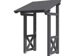 Skan Holz Haustür-Vordach Potsdam 4 Schiefergrau lasiert 176 cm x 156 cm