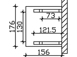 Skan Holz Haustür-Vordach Potsdam 4 Schiefergrau lasiert 176 cm x 156 cm