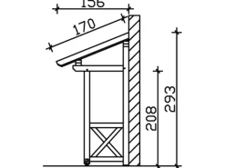 Skan Holz Haustür-Vordach Potsdam 4 Schiefergrau lasiert 176 cm x 156 cm