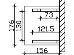 Skan Holz Haustür-Vordach Potsdam 3 Schiefergrau lasiert 176 cm x 156 cm