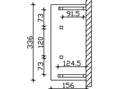 Skan Holz Haustür-Vordach Paderborn 5 Weiß lasiert 336 cm x 156 cm