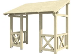 Skan Holz Haustür-Vordach Paderborn 7 Natur 336 cm x 202 cm