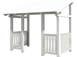 Skan Holz Haustür-Vordach Paderborn 8 Weiß lasiert 336 cm x 202 cm