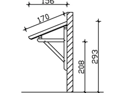 Skan Holz Haustür-Vordach Paderborn 1 Schiefergrau lasiert 242 cm x 156 cm