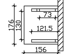 Skan Holz Haustür-Vordach Potsdam 3 Natur 176 cm x 156 cm