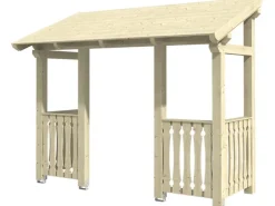 Skan Holz Haustür-Vordach Paderborn 6 Natur 336 cm x 156 cm