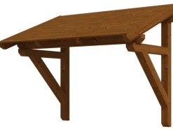 Skan Holz Haustür-Vordach Paderborn 1 Nussbaum lasiert 242 cm x 156 cm