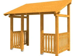 Skan Holz Haustür-Vordach Paderborn 8 Eiche hell lasiert 336 cm x 202 cm