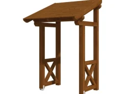 Skan Holz Haustür-Vordach Potsdam 4 Nussbaum lasiert 176 cm x 156 cm