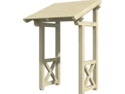 Skan Holz Haustür-Vordach Potsdam 4 Natur 176 cm x 156 cm