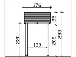 Skan Holz Haustür-Vordach Potsdam 4 Natur 176 cm x 156 cm
