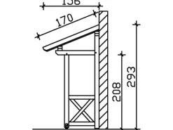 Skan Holz Haustür-Vordach Paderborn 4 Weiß lasiert 242 cm x 156 cm