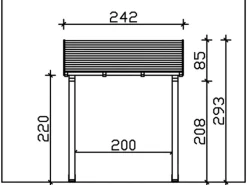 Skan Holz Haustür-Vordach Paderborn 4 Weiß lasiert 242 cm x 156 cm