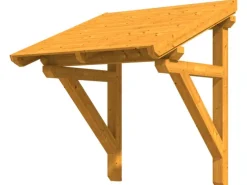 Skan Holz Haustür-Vordach Potsdam 1 Eiche hell lasiert 176 cm x 156 cm