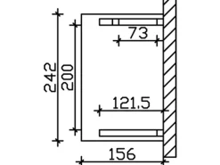 Skan Holz Haustür-Vordach Paderborn 3 Weiß lasiert 242 cm x 156 cm