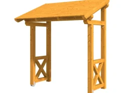 Skan Holz Haustür-Vordach Paderborn 4 Eiche hell lasiert 242 cm x 156 cm