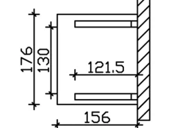 Skan Holz Haustür-Vordach Potsdam 1 Weiß lasiert 176 cm x 156 cm