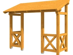 Skan Holz Haustür-Vordach Paderborn 5 Eiche hell lasiert 336 cm x 156 cm