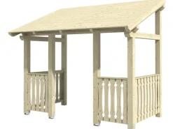Skan Holz Haustür-Vordach Paderborn 8 Natur 336 cm x 202 cm