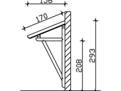 Skan Holz Haustür-Vordach Potsdam 2 Nussbaum lasiert 176 cm x 156 cm
