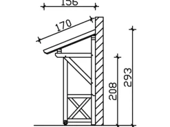 Skan Holz Haustür-Vordach Paderborn 3 Nussbaum lasiert 242 cm x 156 cm