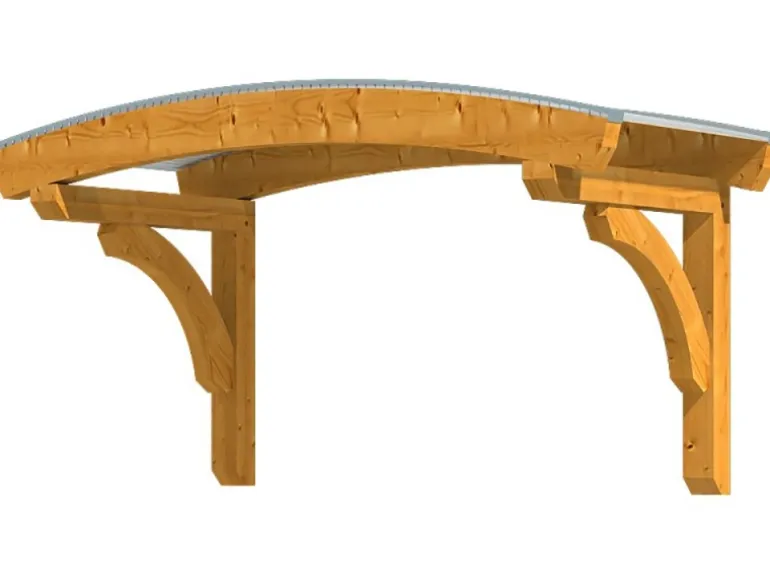 Skan Holz Haustür-Vordach Rostock 1 Eiche hell lasiert 174 cm x 80 cm