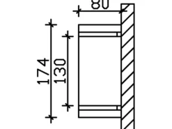 Skan Holz Haustür-Vordach Rostock 1 Weiß lasiert 174 cm x 80 cm
