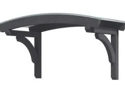 Skan Holz Haustür-Vordach Rostock 1 Schiefergrau lasiert 174 cm x 80 cm