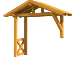 Skan Holz Haustür-Vordach Stralsund 3 Eiche hell lasiert 289 cm x 116 cm