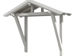 Skan Holz Haustür-Vordach Stralsund 2 Weiß lasiert 289 cm x 116 cm