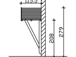 Skan Holz Haustür-Vordach Stralsund 2 Weiß lasiert 289 cm x 116 cm
