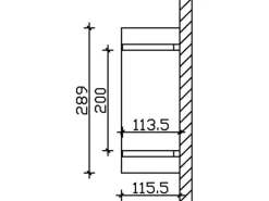 Skan Holz Haustür-Vordach Stralsund 1 Schiefergrau lasiert 289 cm x 116 cm