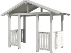 Skan Holz Haustür-Vordach Stralsund 8 Weiß lasiert 360 cm x 187 cm