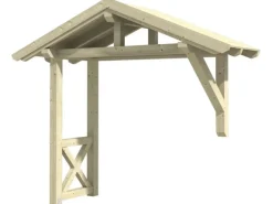 Skan Holz Haustür-Vordach Stralsund 3 Natur 289 cm x 116 cm